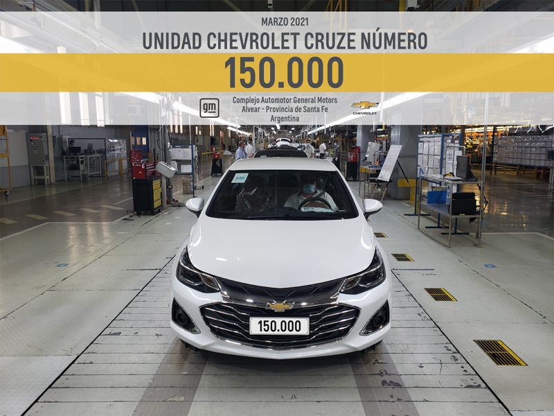 Chevrolet Cruze: 150 mil unidades producidas en Argentina