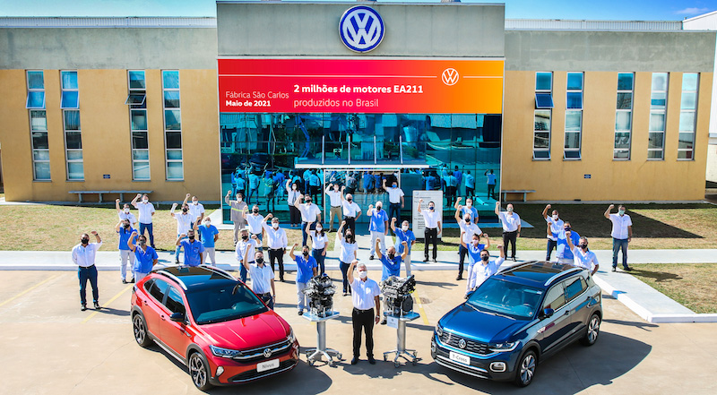 Volkswagen Brasil alcanzó la producción de  dos millones de motores EA211