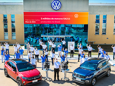 Volkswagen Brasil alcanzó la producción de  dos millones de motores  EA211