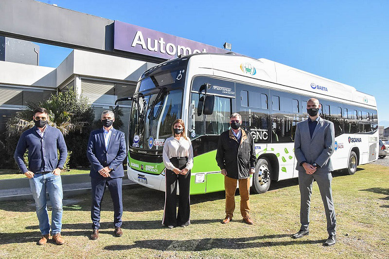 Un Bus Scania a gnc realizará recorridos urbanos en Salta