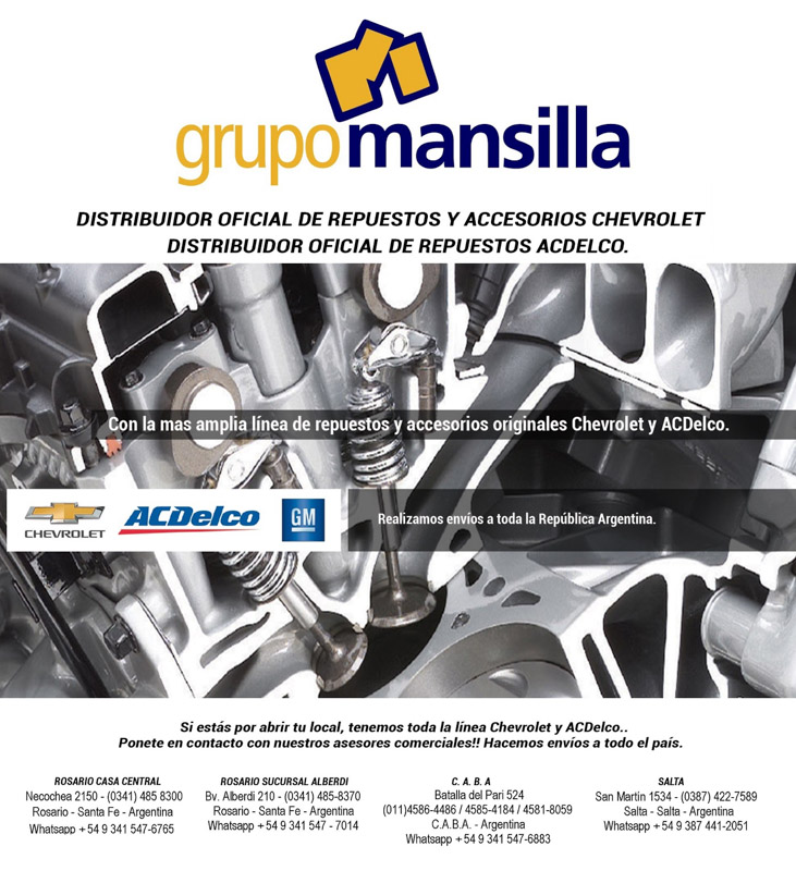 Grupo Mansilla, Repuestos Originales y Orientación Técnica Especializada en Chevrolet 