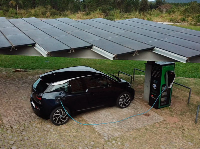 BMW Group Brasil creó un sistema de carga para autos eléctricos alimentado por energía solar