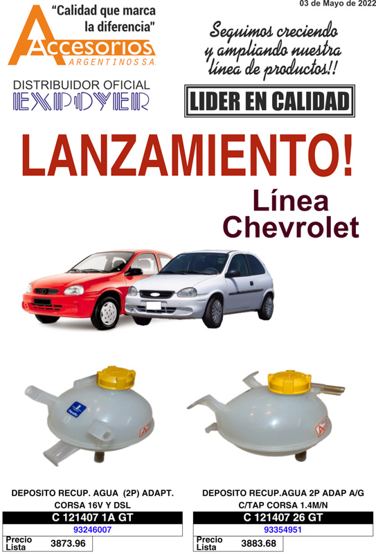 Lanzamientos Líneas Chevrolet y Fiat