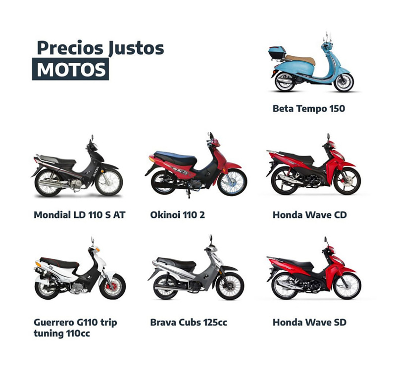 Precios congelados para 13 modelos de motos