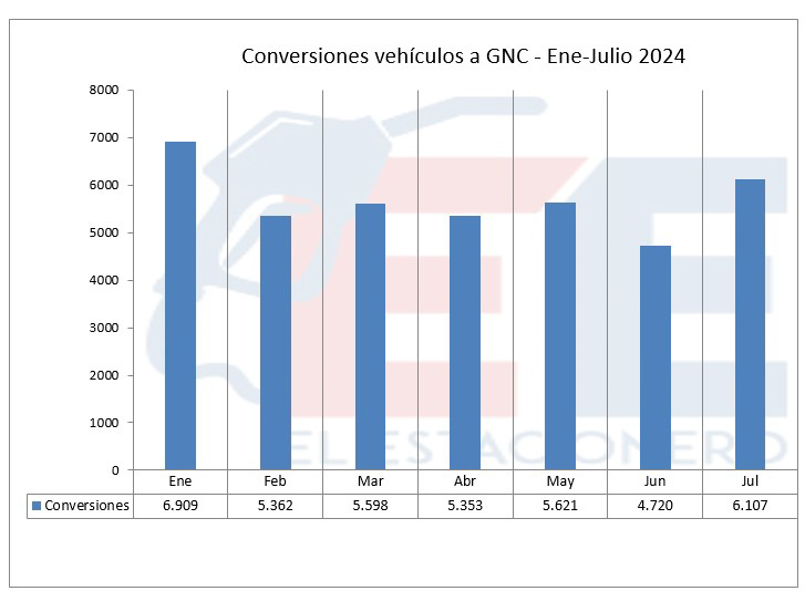 Vehículos a GNC: la cantidad más baja de los últimos 10 años