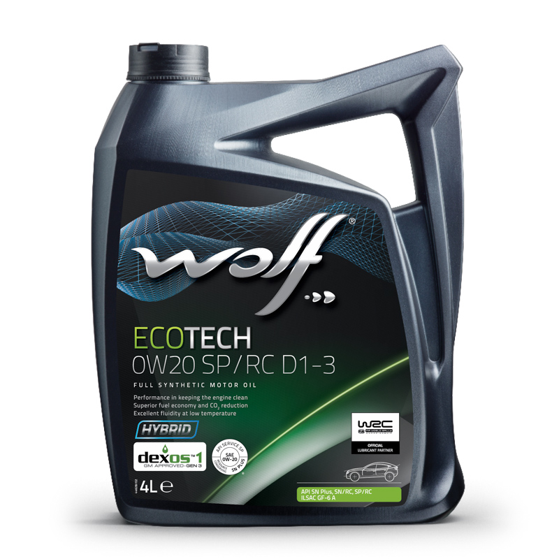Lubricantes Wolf presenta WOLF ECOTECH 0W-20 SP/RC D1-3