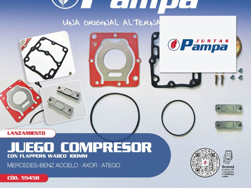 Juntas Pampa: juego compresor Wabco 100MM