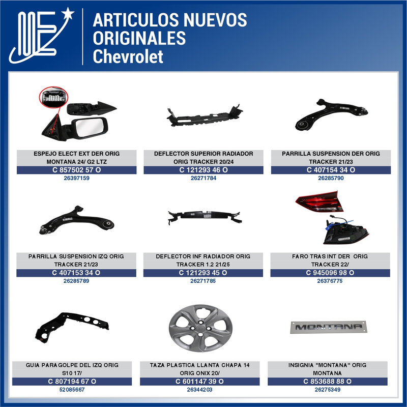 Expoyer amplía su línea de repuestos Chevrolet