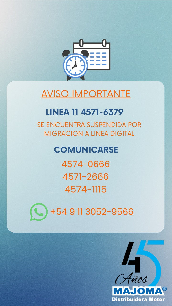 MAJOMA: Distribución de repuestos para motores