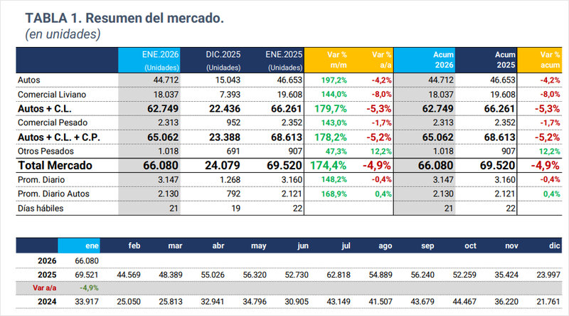 Patentamientos enero: análisis del mercado
