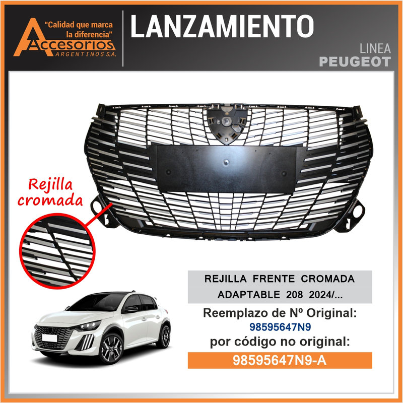 Accesorios Argentinos lanza rejilla para Peugeot 208