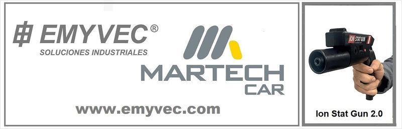 Pistola estática controla carga en pintado automotor