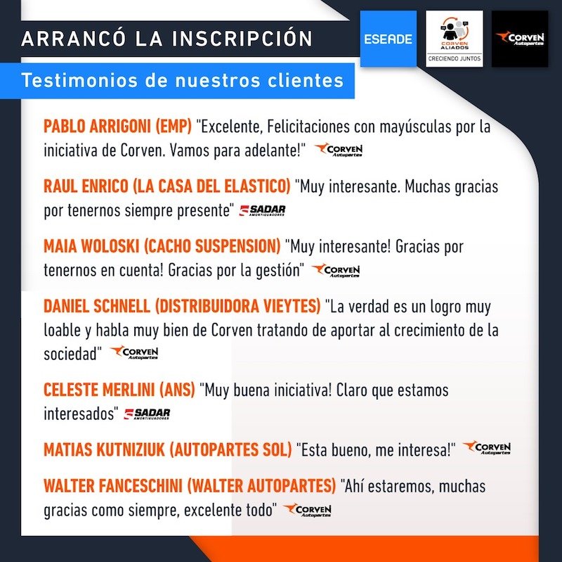 Corven, con nuevos Programas de Capacitación Empresaria para sus Clientes