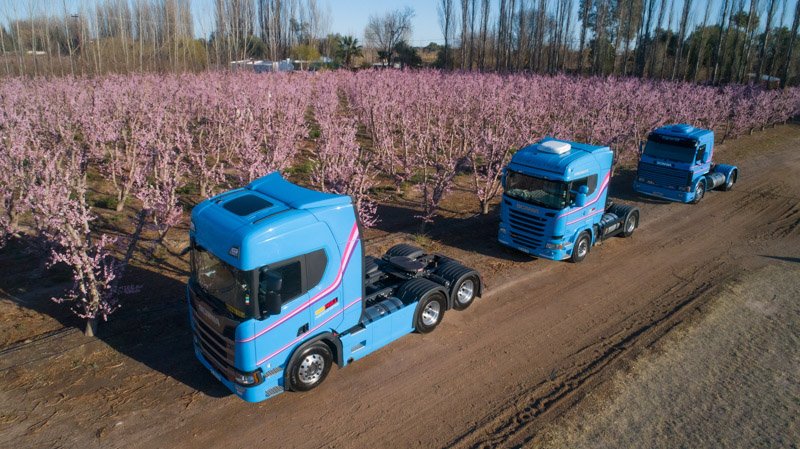 Tres Scania y un viaje a través del tiempo