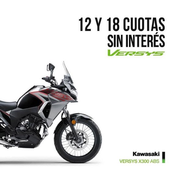 Kawasaki Versys 300 en 12 y 18 cuotas sin interés