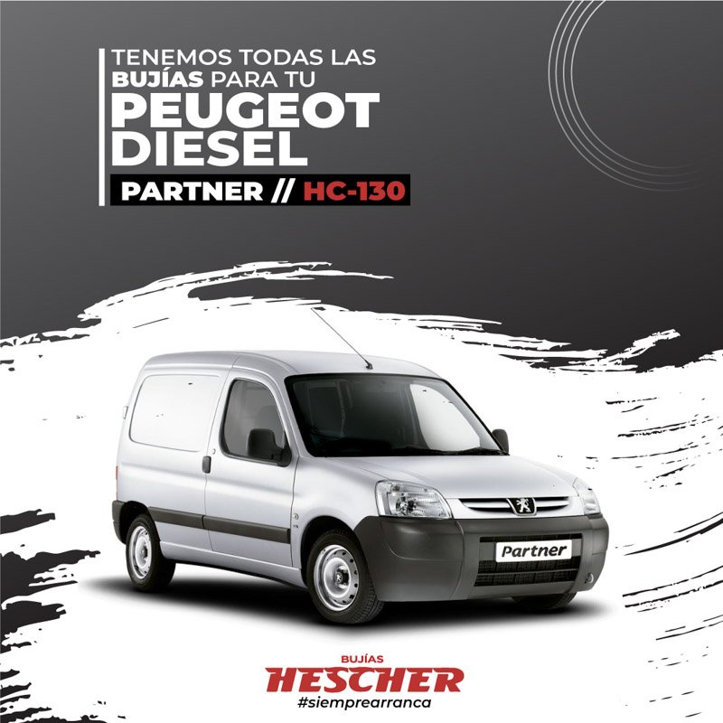 Bujías Hescher para modelos Peugeot