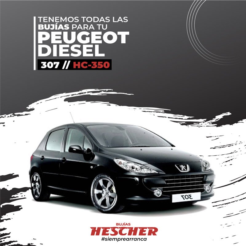 Bujías Hescher para modelos Peugeot