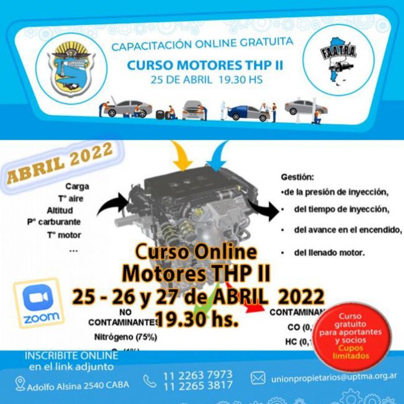 Cursos FAATRA: Perfeccionamiento profesional Motores THP II