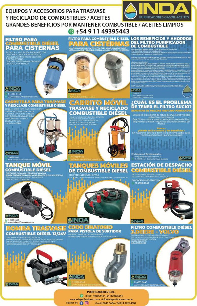 Descripción de producto INDA purificadores: Línea de equipos, filtros y accesorios