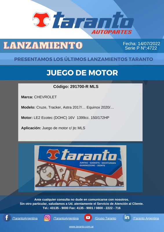Nuevos lanzamientos de Taranto