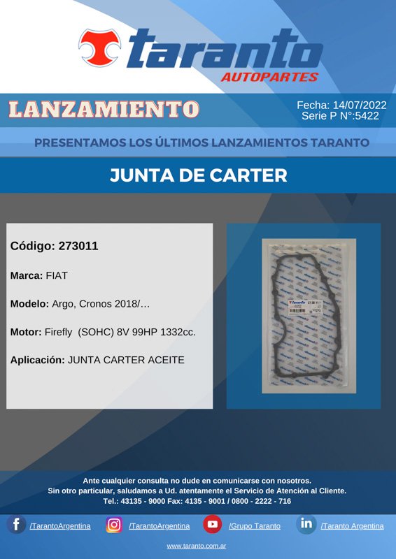 Nuevos lanzamientos de Taranto