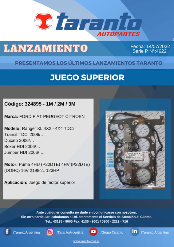 Nuevos lanzamientos de Taranto