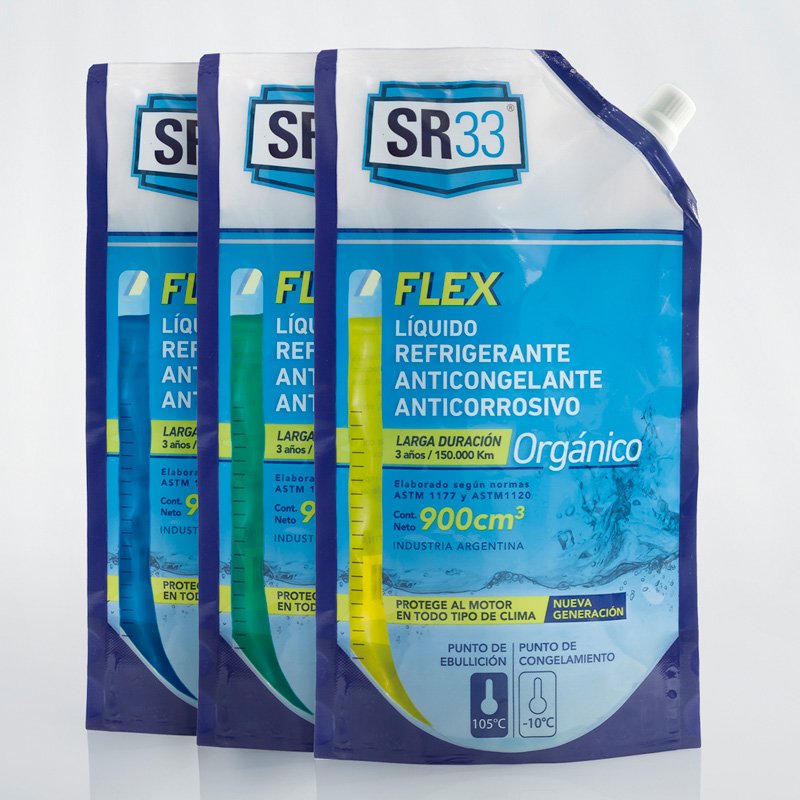 Refrigerantes y Anticongelantes con envase Doypack-Flex