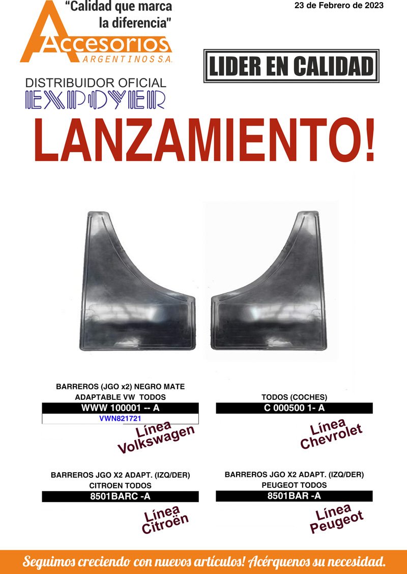 Accesorios Argentinos: Lanzamiento Barreros