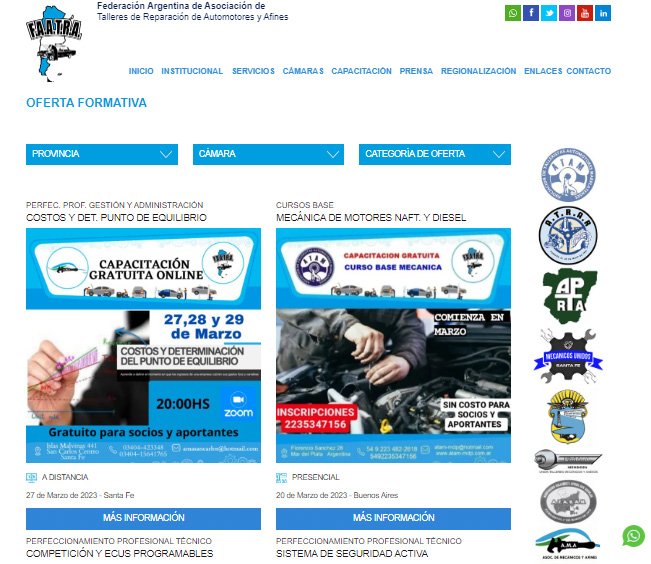 FAATRA: Oferta formativa