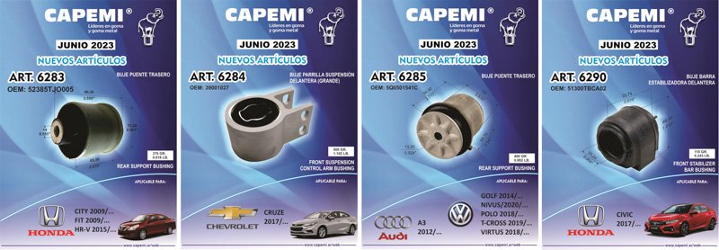 CAPEMI Nueva Línea de Bujes y Cazoletas