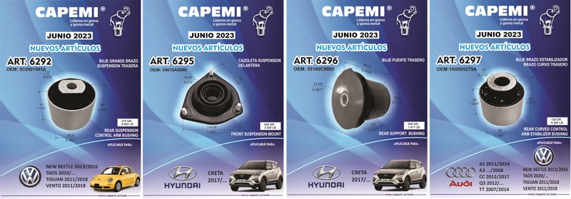 CAPEMI Nueva Línea de Bujes y Cazoletas