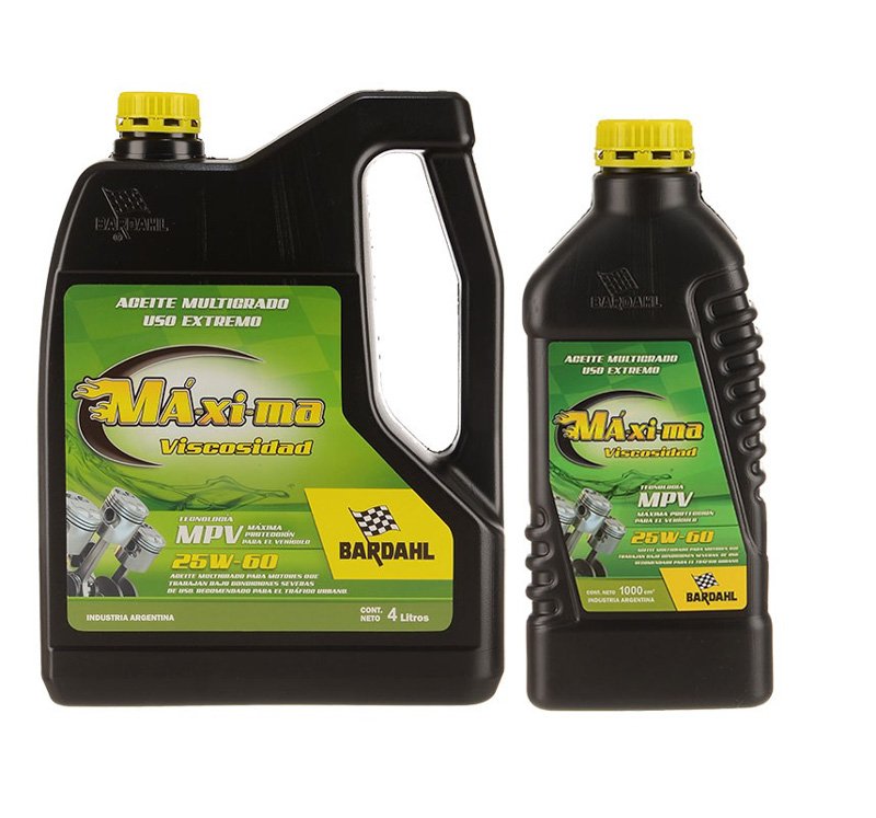Presentación de Producto Bardahl: Má-xi-ma Viscosidad MPV 25W-60 y Top lub 10W-40