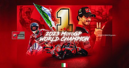 Francesco Bagnaia y Ducati Campeones del mundo de MotoGP 2023