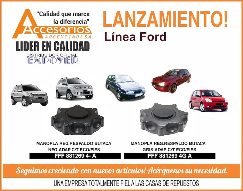 Accesorios Argentinos: Pasarueda y Manopla reg. respaldo butaca