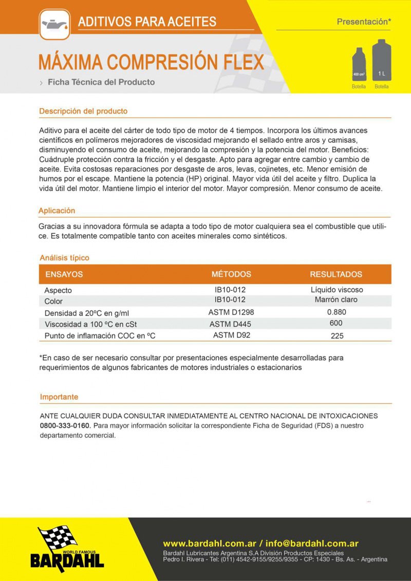 Máxima Compresión Flex BARDAHL