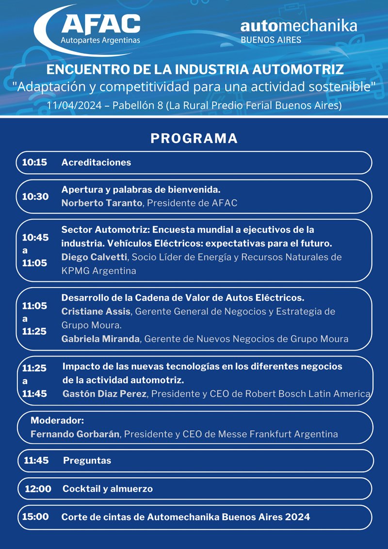 Llega el encuentro de la industria automotriz