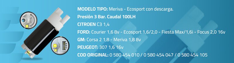 GEA: Nueva bomba de combustible tipo Meriva y Eco sport