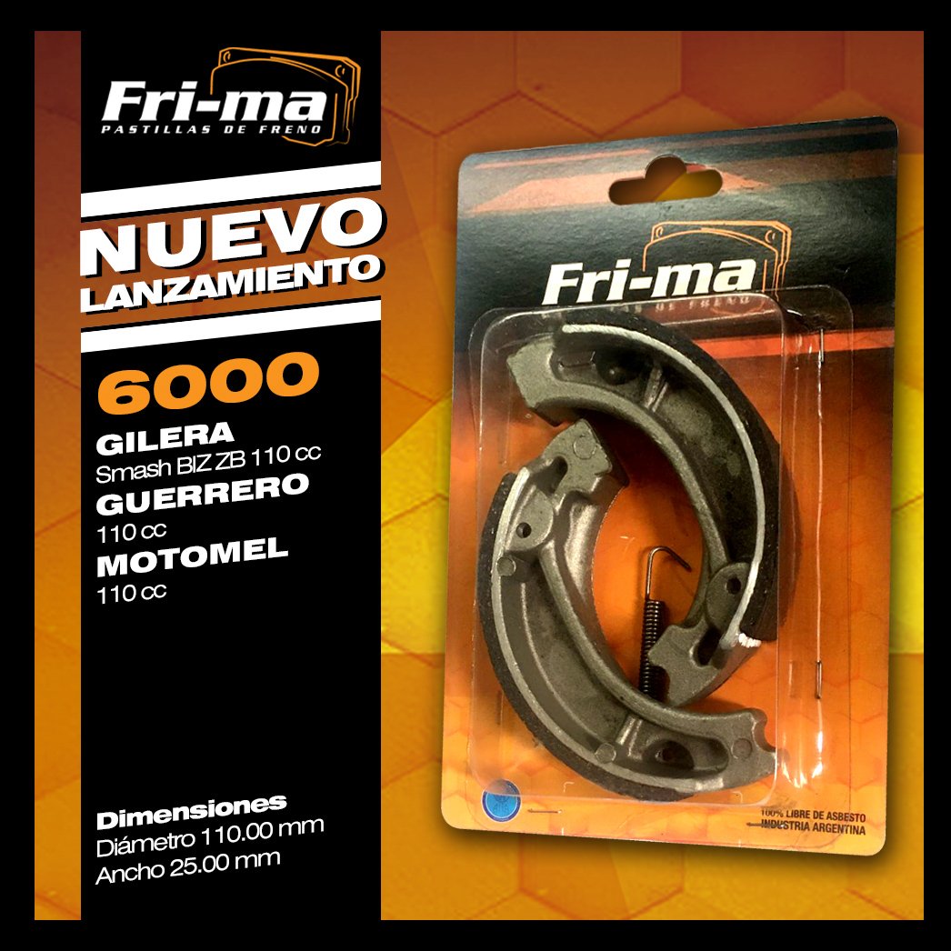 Fri-ma: Zapata de Freno para 110cc