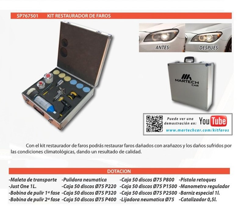 EMYVEC, Kit para Restauración de Faros