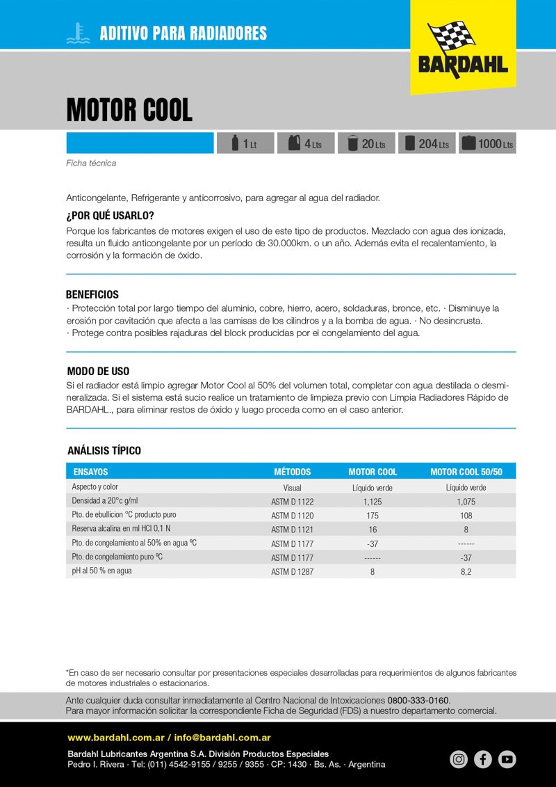 Motor Cool de BARDAHL