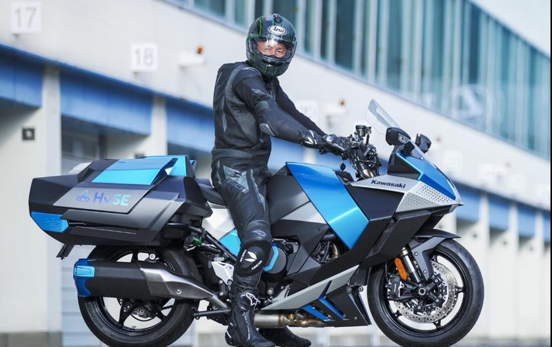 Un modelo Kawasaki con motor de hidrógeno