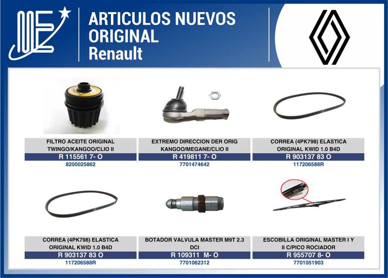 Expoyer: Novedades en piezas originales Renault