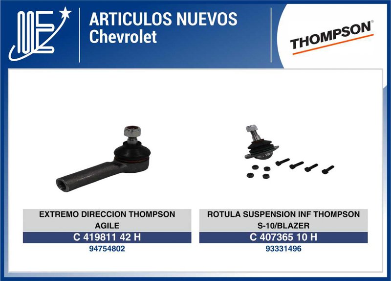 Novedades Expoyer: Dirección y rótulas Thompson