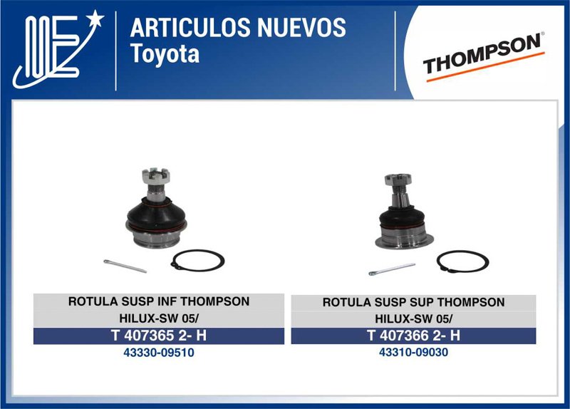 Novedades Expoyer: Dirección y rótulas Thompson