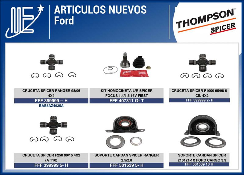 Expoyer: Kits Thompson-Spicer para diversas marcas