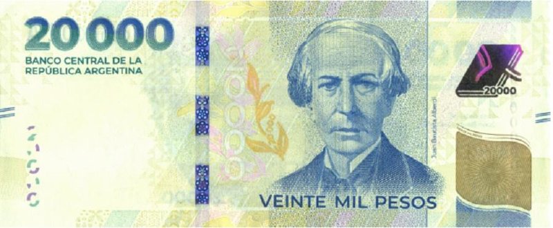 Nuevo billete de $20.000 en circulación