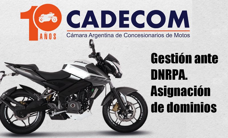 CADECOM logra avance en asignación de dominios para motos