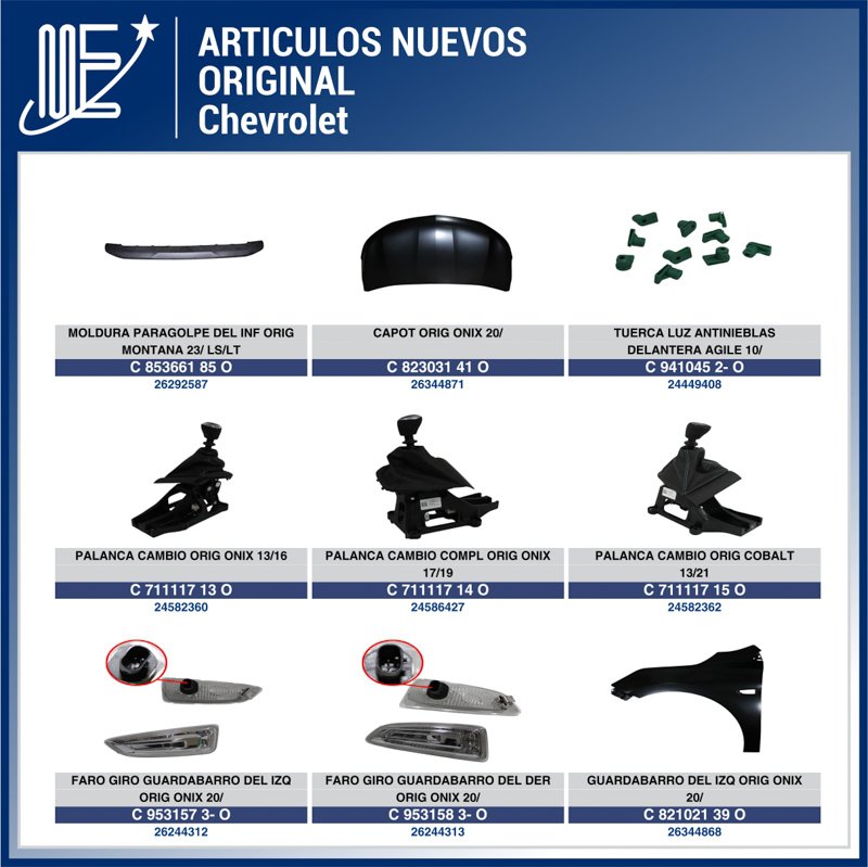 Expoyer incorpora nuevos repuestos para VW y Chevrolet