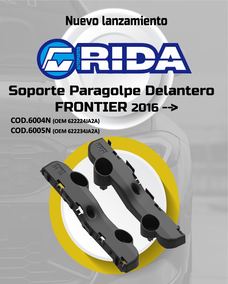 Nuevos lanzamientos de Rida Autopartes: soportes y tapas