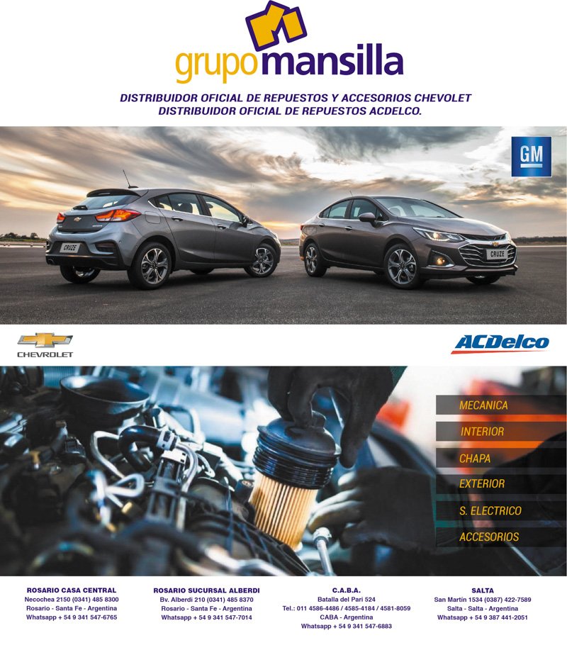 Grupo Mansilla, todo en repuestos originales Chevrolet